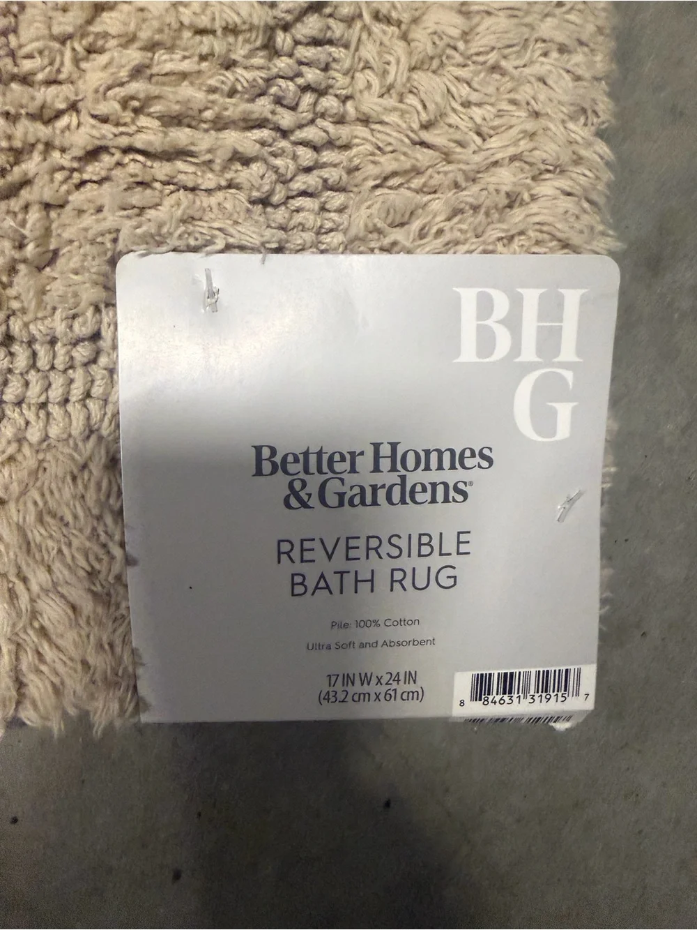 Better Homes And Gardens Beige Plush Bath Mat